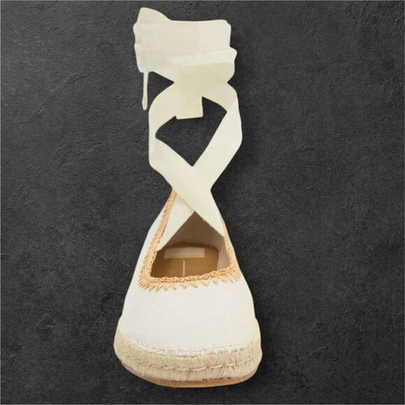 DOLCE VITA Women’s Morgan Espadrilles Flats in the Size 9.5 in Ivory Canvas - Picture 4 of 15